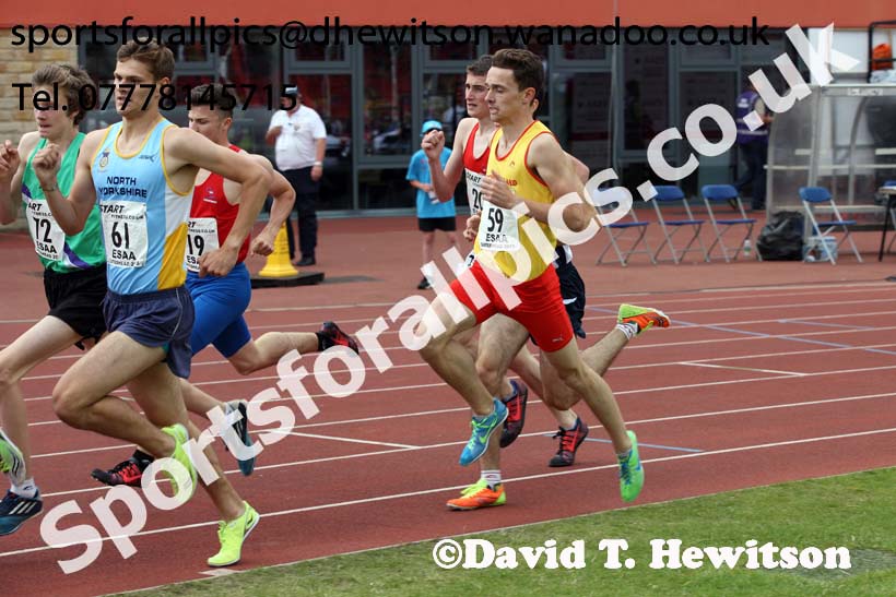 Senior boys 1500 metres, 2015 English Schools, Gateshead. Photo: David T. Hewitson/Sports for All Pics